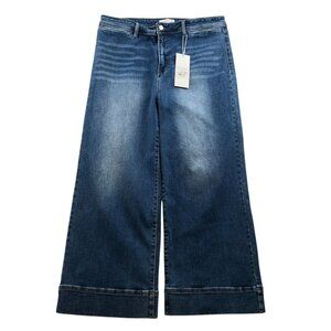 NWT Risen Los Angeles Womens Mischa Jeans Size 3XL Wide Leg Blue Denim Classic